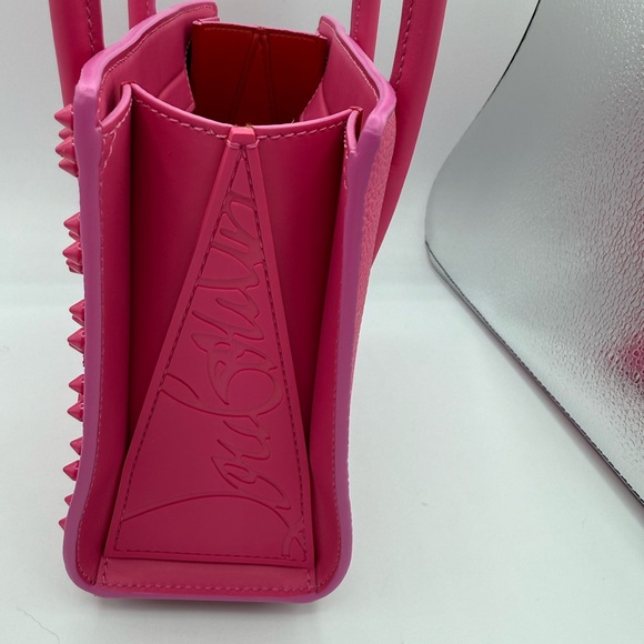 Christian Louboutin Vibrant Pink Studded Crossbody Bag - Picture 6 of 10